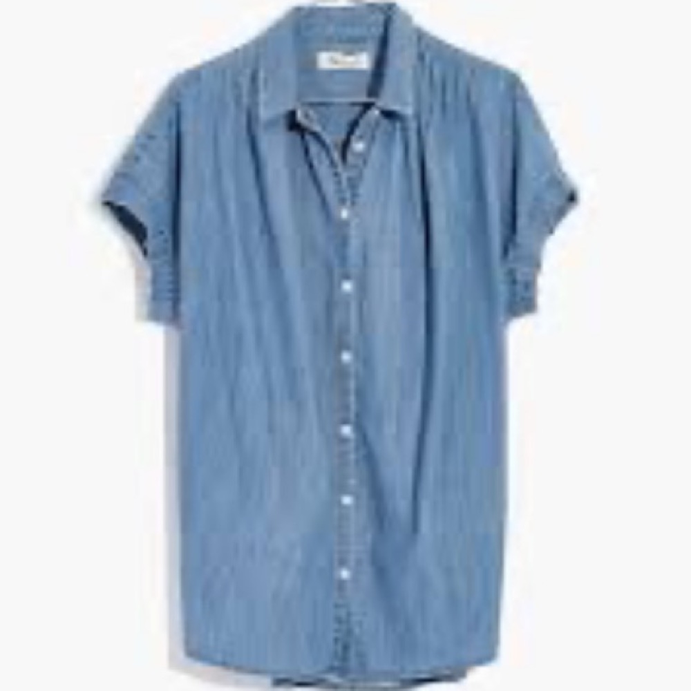 Madewell Central Shirt in Roberta Indigo NEW XXS-M - Picture 3 of 9